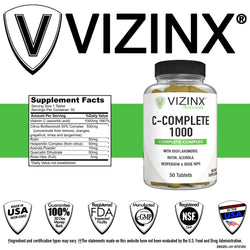 C-Complete 1000 MG Complex - includes Quercetin, Rose Hips, Rutin, Acerola, Hesperidin with Citrus Bioflavonoids