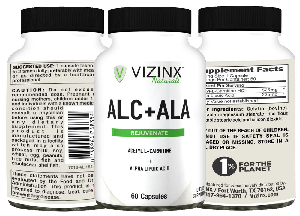 ALC+ALA Rejuvenate - Alpha Lipoic Acid + Acetyl-L-Carnitine 60Caps