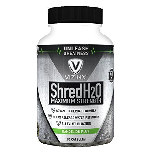 Shred H2O Herbal Diuretic - The best and safest Natural Formula 60 caps