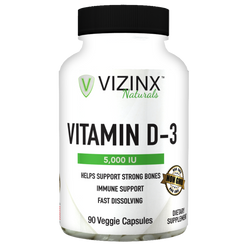 Vitamin D3 5000 iu - 90 Veggie Caps - VIZINX