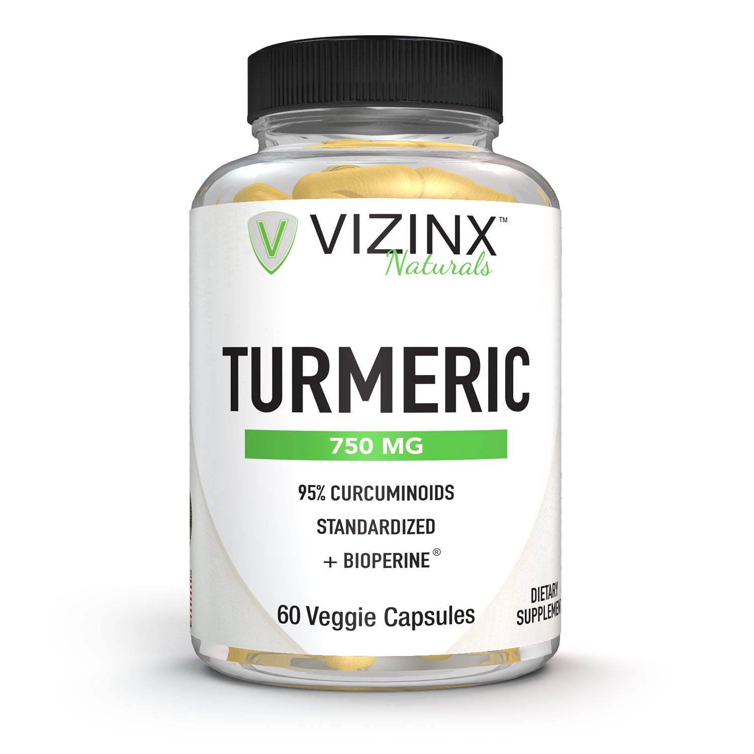 Turmeric 750Mg with BioPerine - 700 Mg Curcumin per Serving - 60 VegCaps