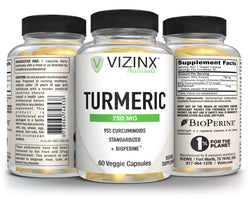 Turmeric 750Mg with BioPerine - 700 Mg Curcumin per Serving - 60 VegCaps