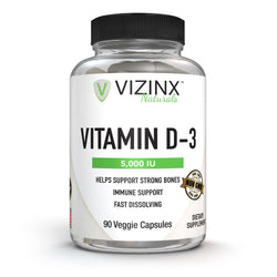 Vitamin D3 5000 iu - 90 Veggie Caps - VIZINX