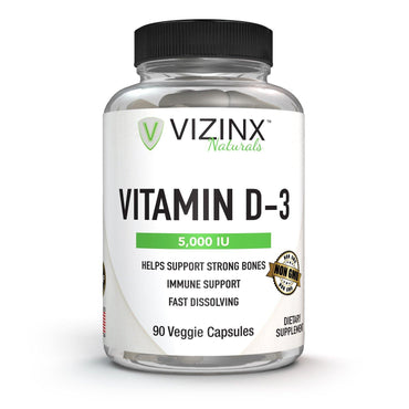 Vitamin D3 5000 iu - 90 Veggie Caps - VIZINX
